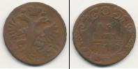 Монета 1730 – 1740 Анна Иоанновна 1 деньга Медь 1730
