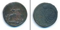 Монета 1741 – 1761 Елизавета Петровна 2 копейки Медь 1757