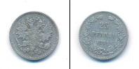 Монета 1881 – 1894 Александр III 25 пенни Серебро 1894