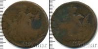 Монета 1741 – 1761 Елизавета Петровна 1 копейка Медь 1755