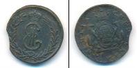 Монета 1762 – 1796 Екатерина II 2 копейки Медь 1776