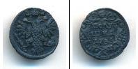 Монета 1730 – 1740 Анна Иоанновна 1 полушка Медь 1735