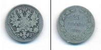 Монета 1881 – 1894 Александр III 25 пенни Серебро 1889
