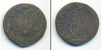 Монета 1762 – 1796 Екатерина II 5 копеек Медь 1777