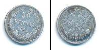 Монета 1881 – 1894 Александр III 50 пенни Серебро 1893