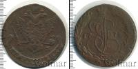 Монета 1762 – 1796 Екатерина II 5 копеек Медь 1778