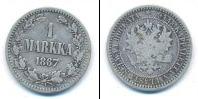 Монета 1855 – 1881 Александр II 1 марка Серебро 1867