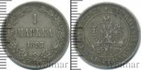 Монета 1881 – 1894 Александр III 1 марка Серебро 1893
