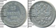 Монета 1881 – 1894 Александр III 25 пенни Серебро 1889