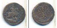 Монета 1741 – 1761 Елизавета Петровна 2 копейки Медь 1757