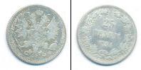 Монета 1881 – 1894 Александр III 25 пенни Серебро 1894