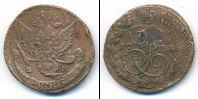 Монета 1762 – 1796 Екатерина II 5 копеек Медь 1784