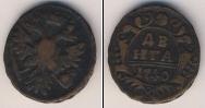 Монета 1730 – 1740 Анна Иоанновна 1 деньга Медь 1740