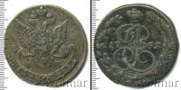Монета 1762 – 1796 Екатерина II 5 копеек Медь 1782