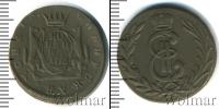 Монета 1762 – 1796 Екатерина II 1 копейка Медь 1776