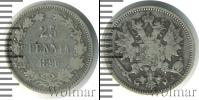 Монета 1881 – 1894 Александр III 25 пенни Серебро 1890