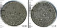 Монета 1881 – 1894 Александр III 1 марка Серебро 1892