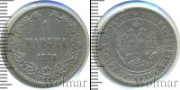 Монета 1881 – 1894 Александр III 1 марка Серебро 1890