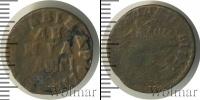 Монета 1689 – 1725 Петр I 1 деньга Медь 1713