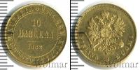Монета 1881 – 1894 Александр III 10 марок Золото 1882