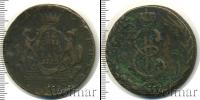 Монета 1762 – 1796 Екатерина II 10 копеек Медь 1778