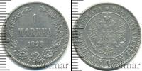 Монета 1881 – 1894 Александр III 1 марка Серебро 1893
