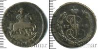 Монета 1762 – 1796 Екатерина II 1 копейка Медь 1763