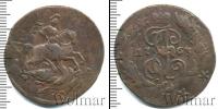 Монета 1762 – 1796 Екатерина II 2 копейки Медь 1763