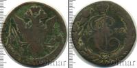 Монета 1762 – 1796 Екатерина II 5 копеек Медь 1772