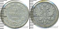 Монета 1881 – 1894 Александр III 25 пенни Серебро 1894