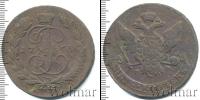 Монета 1762 – 1796 Екатерина II 5 копеек Медь 1765