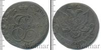 Монета 1762 – 1796 Екатерина II 5 копеек Медь 1785