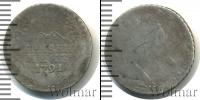 Монета 1762 – 1796 Екатерина II 1 гривенник Серебро 1791