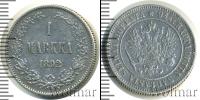 Монета 1881 – 1894 Александр III 1 марка Серебро 1892