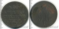 Монета 1825 – 1855 Николай I 3 копейки Медь 1842