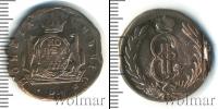 Монета 1762 – 1796 Екатерина II 1 копейка Медь 1776