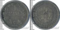 Монета 1855 – 1881 Александр II 1 марка Серебро 1872