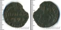 Монета 1689 – 1725 Петр I 1 копейка Медь 1709