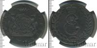 Монета 1762 – 1796 Екатерина II 5 копеек Медь 1778