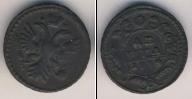 Монета 1730 – 1740 Анна Иоанновна 1 деньга Медь 1734