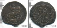 Монета 1762 – 1796 Екатерина II 1 деньга Медь 1769