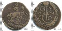Монета 1762 – 1796 Екатерина II 2 копейки Медь 1766