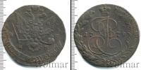 Монета 1762 – 1796 Екатерина II 5 копеек Медь 1779