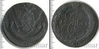 Монета 1762 – 1796 Екатерина II 5 копеек Медь 1769