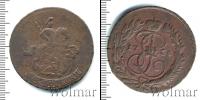 Монета 1762 – 1796 Екатерина II 2 копейки Медь 1766 Монета 1762 – 1796 Екатерина II 2 копейки Медь 1766