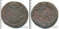 Монета 1762 – 1796 Екатерина II 5 копеек Медь 1781