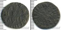 Монета 1689 – 1725 Петр I 1 деньга Медь 1713