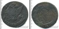 Монета 1762 – 1796 Екатерина II 5 копеек Медь 1766