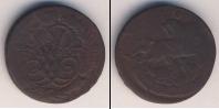 Монета 1741 – 1761 Елизавета Петровна 1 деньга Медь 1757
