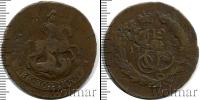 Монета 1762 – 1796 Екатерина II 2 копейки Медь 1763
